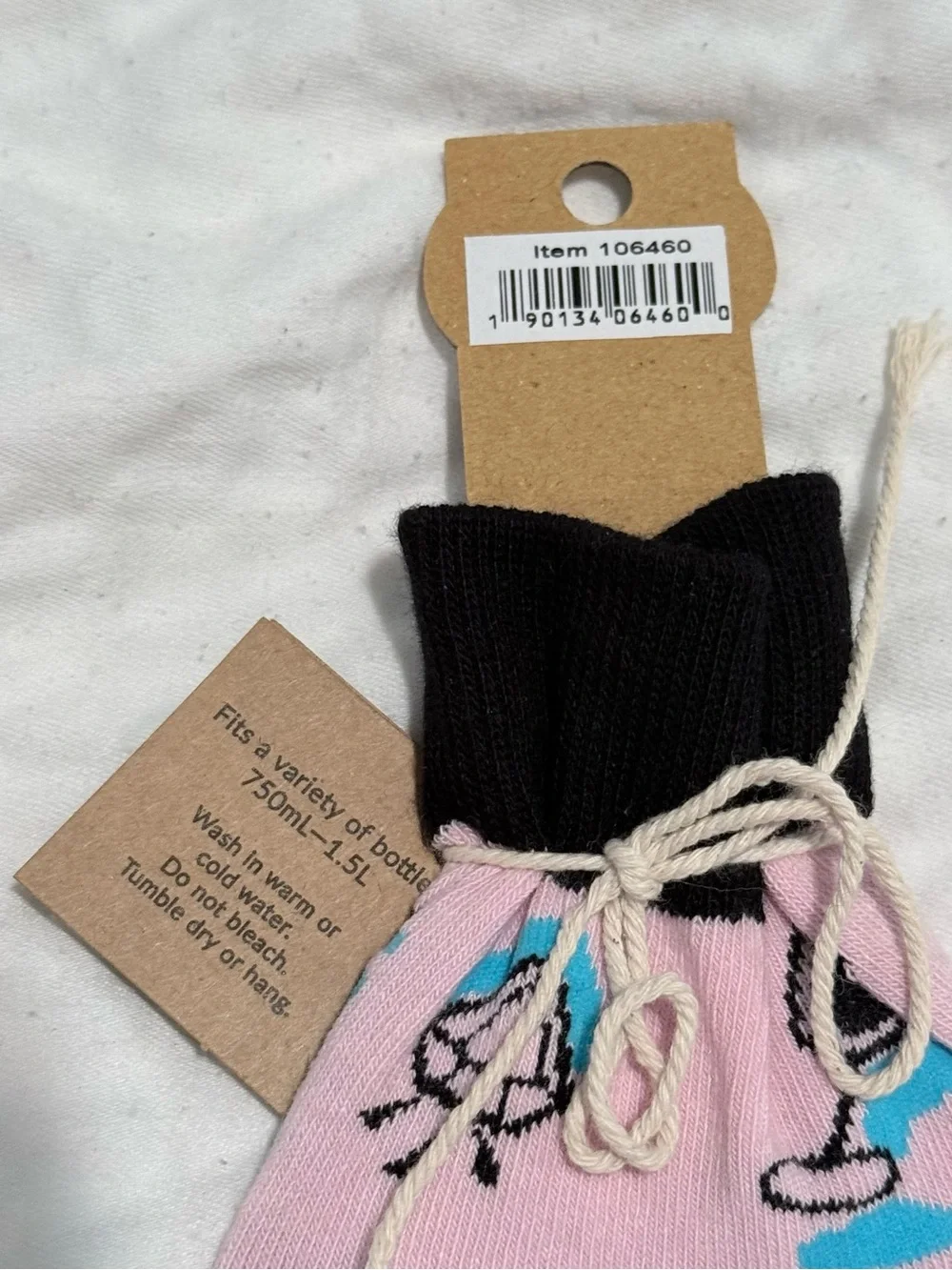 Queen of Damn Near Everything Pink Wine Bottle Sock - NWT